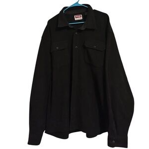 Wrangler Premium Men’s Black Button Down Casual Shirt Jacket Sz-3XL